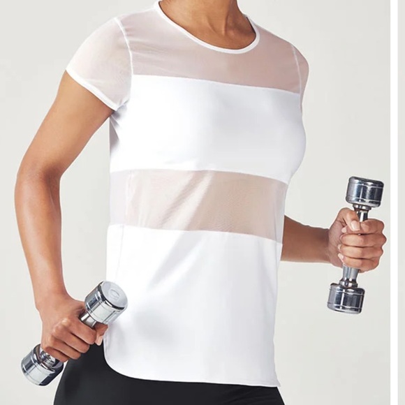 Fabletics | Tops | Fabletics Daniela Ss Top In White | Poshmark